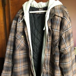 Men’s flannel sweat jacket all in one